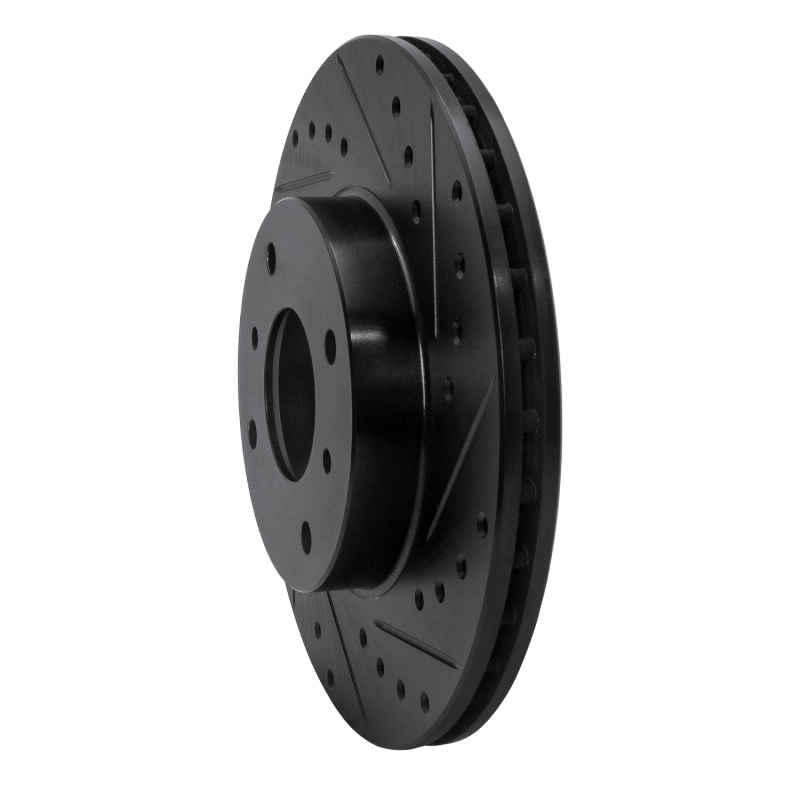 Infiniti G20 Brake Rotor (1) - Front Right - R1 Concepts - Drilled & Slotted - Black - `93-`06